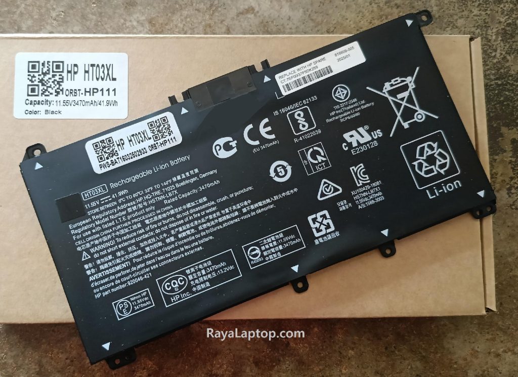 Jual Baterai Laptop HP 14 14s HT03XL Baru di Malang