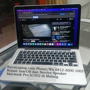 Install macOS macbook Pro A1502 dan Service Speaker di Malang